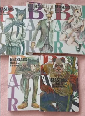Mangás BeaStars - volumes 1 ao 5 (lacrados)